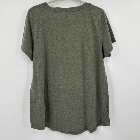 Torrid Women's Size 2 Olive Green V-Neck Graphic Tee Happiness is Whiskey - Picture 5 of 8